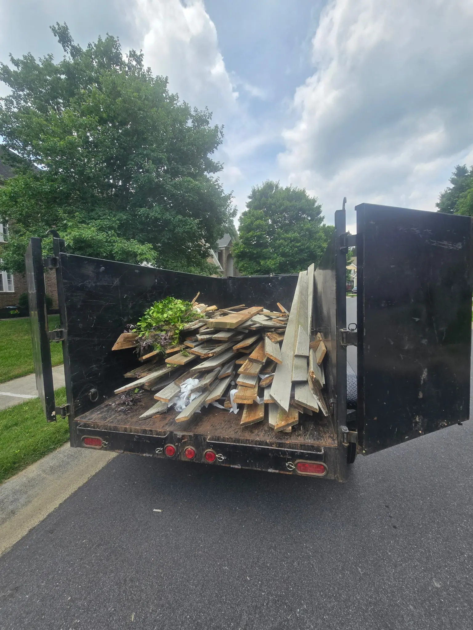 Yard Debris Removal — before and after