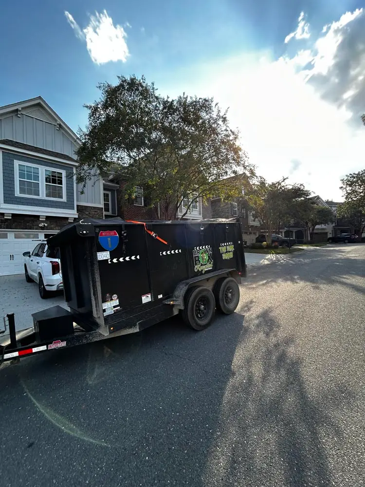 Junk removal recycling and cleanout trailer in Charlotte, NC